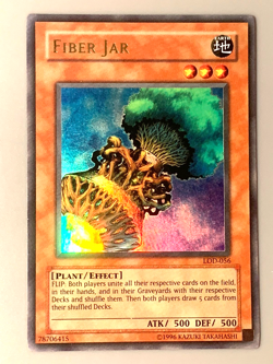 yugioh Fiber Jar LOD-056 Ultra Rare Unlimited Ed Lightly Played nice condition - Image 1