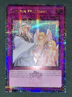 Yugioh Solemn Warning RA02-EN078 Quarter Century Secret Rare (QCSR) NM w/Track - Image 2