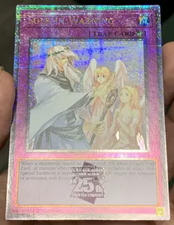 Yugioh Solemn Warning RA02-EN078 Quarter Century Secret Rare (QCSR) NM w/Track - Image 5