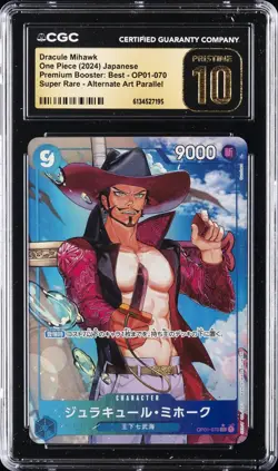 2024 ONE PIECE JAPANESE #OP01-070 DRACULE MIHAWK CGC 10 PRISTINE - Image 1