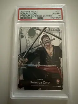2023 One Piece Premium Card Collection 25th Edition #001 Roronoa Zoro Psa10 - Image 2