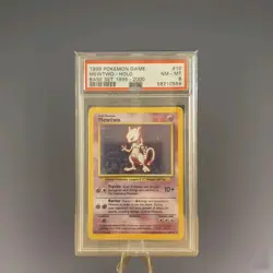MEWTWO HOLO - 10/102 POKEMON CARD 1999 BASE SET - PSA 8 NM MINT - Image 1