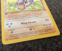Pokemon TCG Aerodactyl Fossil Card 16/62 1st Edition Rare Holo PACK FRESH MINT ! - Image 3