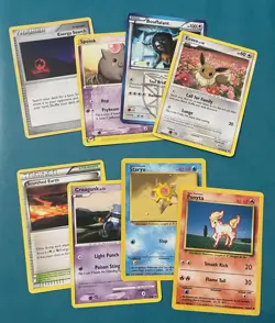 Pokemon TCG: Mixed Card Lot with Eevee, English, Regular, HP (8 cards) - Image 1
