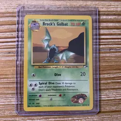 Brock's Golbat 39/132 Gym Heroes Unlimited Pokemon Card Uncommon LP-MP - Image 1