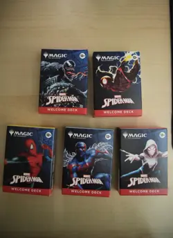 Sdcc 2025 Magic The Gathering MTG Marvel Spider-Man Welcome Deck Complete Set(5) - Image 2