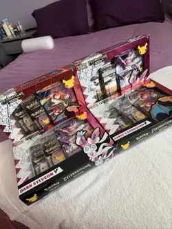Pokemon TCG Celebrations Lance's Charizard v & Dark Sylveon V Boxes New Sealed! - Image 2