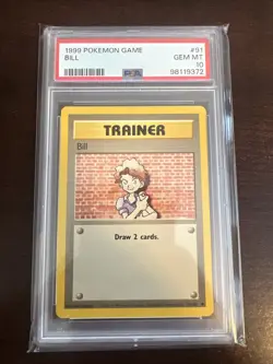 1999 Pokemon Base Set Unlimited #91 Bill Gem Mt PSA 10 - Image 1