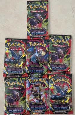 Pokemon TCG Mega Evolution Phantasmal Flames Packs 7 Pak Lot Brand New Very HOT - Image 1