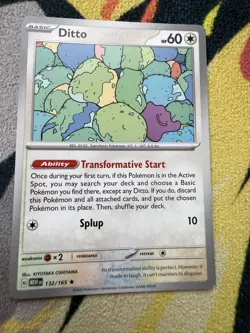 Ditto 132/165 R Deck Exclusives Pokemon NON HOLO NM - Image 1