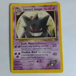 Sabrina's Gengar 29/132 Holo Rare Gym Challenge 90 HP English WOTC 2000 - Image 1