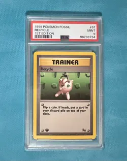 1999 POKEMON FOSSIL 1ST EDITION - #61 RECYCLE PSA 9 - Image 3