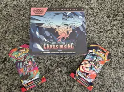 Pokemon Chaos Rising Elite Trainer Box & Two Extra Booster Packs Factory Sealed - Image 1