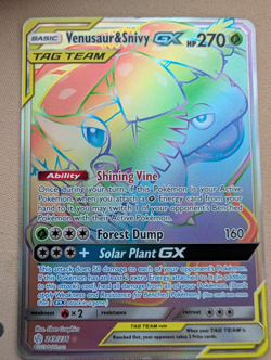 2019 Pokemon Venusaur & Snivy GX, 249/236, Sun And Moon, Cosmic Eclipse - Image 1