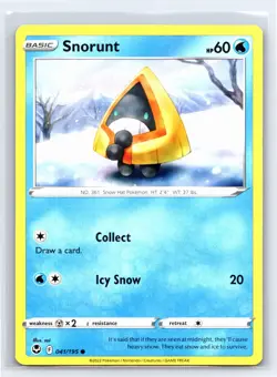 2022 Pokemon TCG - Silver Tempest - Snorunt 41/195 - Image 1