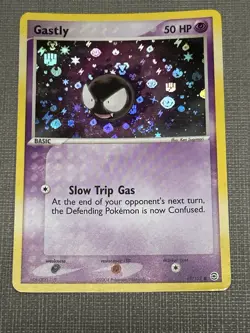Pokemon TCG FireRed & LeafGreen #63/112 Gastly Reverse Holo LP Vintage 2004 - Image 1