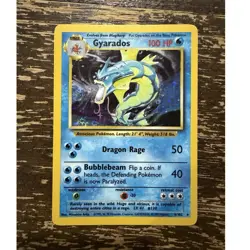 Pokemon TCG Gyarados 006/102 Base Set Holo Rare Holo English 1999 100 HP - Image 1