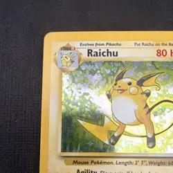 Pokemon TCG Raichu 14/102 Base Set Holo Rare 80 HP 1999 English Unlimited - Image 2