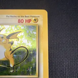 Pokemon TCG Raichu 14/102 Base Set Holo Rare 80 HP 1999 English Unlimited - Image 3