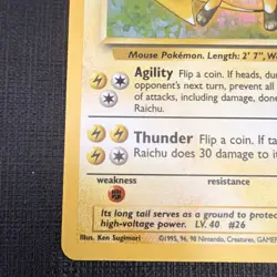 Pokemon TCG Raichu 14/102 Base Set Holo Rare 80 HP 1999 English Unlimited - Image 5