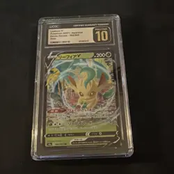Leafeon V 002/069 Holo Eevee Heroes Pokemon Japanese CGC 10 PRISTINE - Image 1
