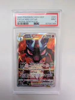 Lucario Vstar Crown Zenith Etb Pokemon Swsh Black Star Promo SWSH291 PSA 9 - Image 1