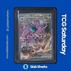 2025 POKEMON DESTINED RIVALS #233/182 TEAM ROCKET'S NIDOKING EX SIR - Image 1