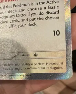 Pokemon TCG Ditto 201/091 Paldean Fates Shiny Ultra Rare Holo Lp Rising In Price - Image 3