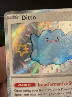 Pokemon TCG Ditto 201/091 Paldean Fates Shiny Ultra Rare Holo Lp Rising In Price - Image 5
