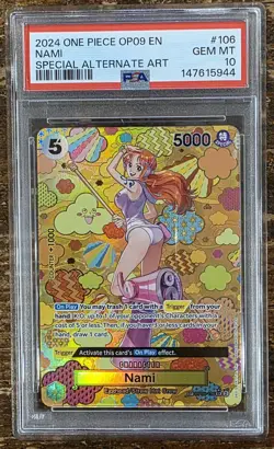 PSA 10 Nami Special Alt Art SP OP08-106 One Piece 2024 From OP09 - Image 1