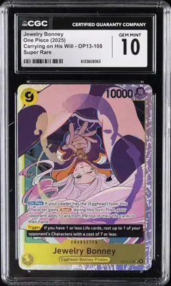 2025 ONE PIECE CARRYING ON HIS WILL SUPER RARE JEWELRY BONNEY CGC 10 GEM MINT - Image 1