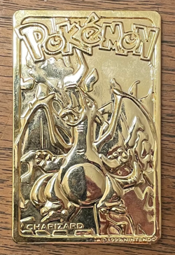 Charizard Pokemon 23K Gold Plated Trading Card Burger King 1999 - Image 1
