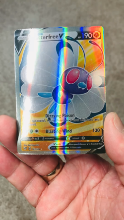 Set of 2 Butterfree V+VMax Holo Fan Art Display Collector Card NM! - Image 2
