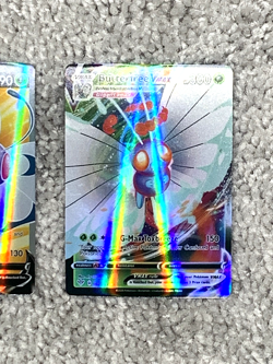 Set of 2 Butterfree V+VMax Holo Fan Art Display Collector Card NM! - Image 4