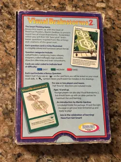 Visual Brainstorms 2 The Smart Thinking Game Binary Arts 100 Cards Pre-Owned - Image 2