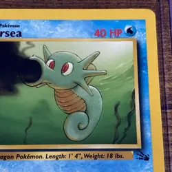 Horsea 49/62 1st Edition Fossil Common Pokemon TCG Card Nintendo Vintage LP 1999 - Image 3