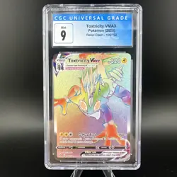Pokemon TCG Toxtricity VMAX Shiny Holo Rare Card SV113/SV122 CGC Mint 9 - Image 1