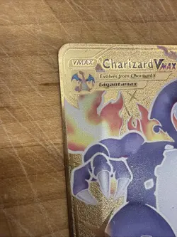 Charizard VMAX SV107/SV122 Shiny Holo Rare Gold Metal Card 330 HP Pokemon Foil - Image 2