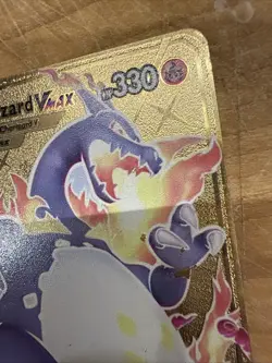 Charizard VMAX SV107/SV122 Shiny Holo Rare Gold Metal Card 330 HP Pokemon Foil - Image 3
