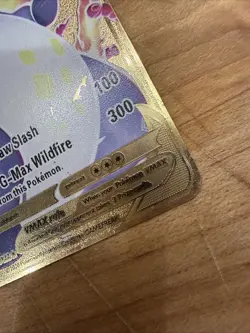 Charizard VMAX SV107/SV122 Shiny Holo Rare Gold Metal Card 330 HP Pokemon Foil - Image 4
