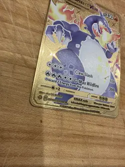Charizard VMAX SV107/SV122 Shiny Holo Rare Gold Metal Card 330 HP Pokemon Foil - Image 5