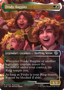 1 x Frodo Baggins - Foil - Prerelease Promo (Dated Stamped) - Universes Beyond: - Image 1