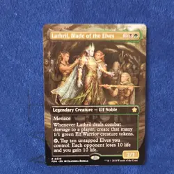 MTG Lathril Blade of the Elves Borderless 0349 Foundations NM Regular Full Art - Image 1