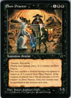 MTG Magic - Ebon Praetor - Fallen Empires - Rare AP12 - Image 1