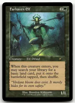 Farhaven Elf (Retro Frame) #2 (NM) WPN & Gateway Promos WPN Magic MTG - Image 1