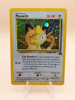 Meowth Pokemon Black Star Promo #10 Holo Rare WOTC 1999 - Image 1
