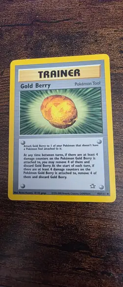 Gold Berry 93/111 Uncommon Neo Genesis Pokemon Lightly Played - Image 1
