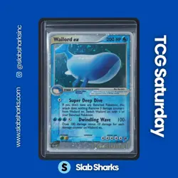 2003 POKEMON EX SANDSTORM #100/100 WAILORD EX HOLO RARE - Image 1