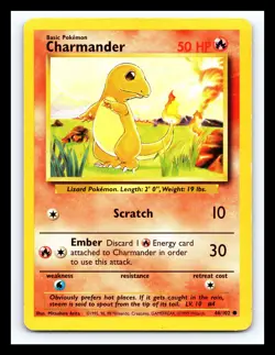 💥 Charmander | Pokemon TCG 1999 | (Base Set) Non Holo Vintage # 46/102 - Image 1