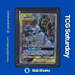 2019 POKEMON SM BLACK STAR PROMO #SM193 GARCHOMP & GIRATINA TAG TEAM PWR. PRTNR. - Image 1